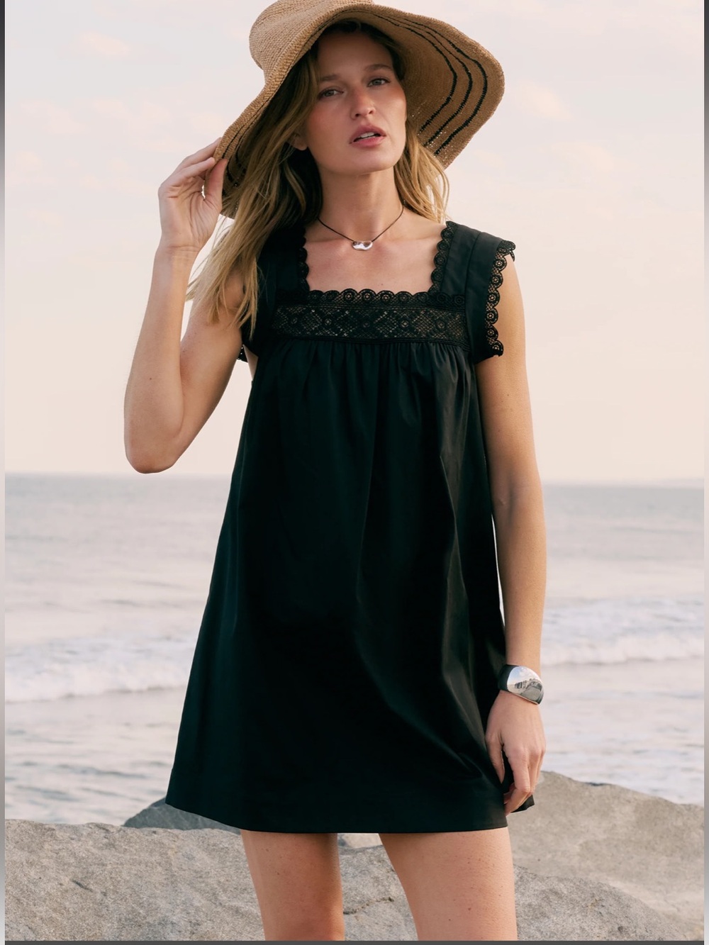 NWT Sorella Atelier Tammy Lace Crochet Cotton Few Moda Dress Small
